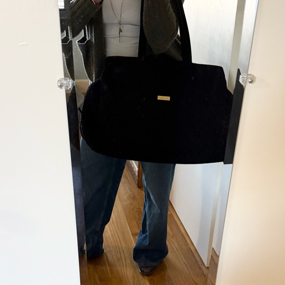 Vera Bradley Black Quilted Weekender Tote - Picture 9 of 12